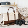 Down to Business Canvas Camera Bag - Cream