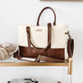 Down to Business Canvas Camera Bag - Cream