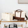 Down to Business Canvas Camera Bag - Cream