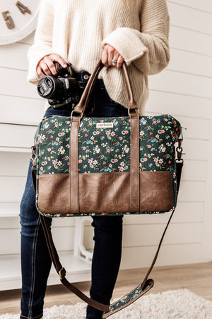 [Slight Defect] Down to Business Canvas Camera Bag - Vintage Floral