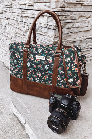 Down to Business Canvas Camera Bag - Vintage Floral – Carleen Creative