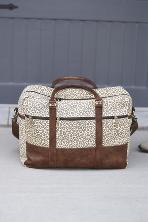 Down to Business Canvas Camera Bag - Leopard