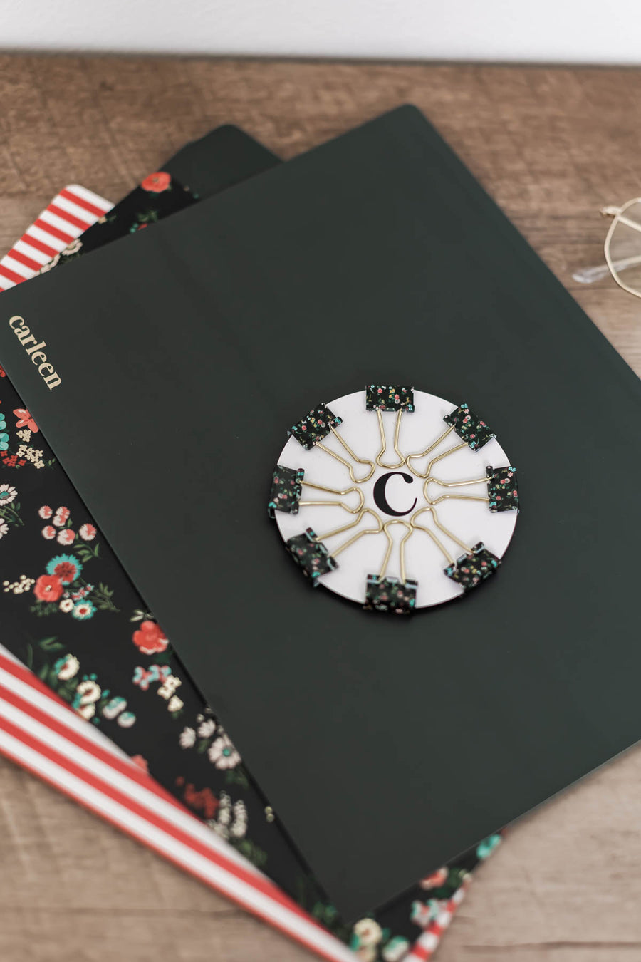 Decorative Binder Clip Pack - Floral Print